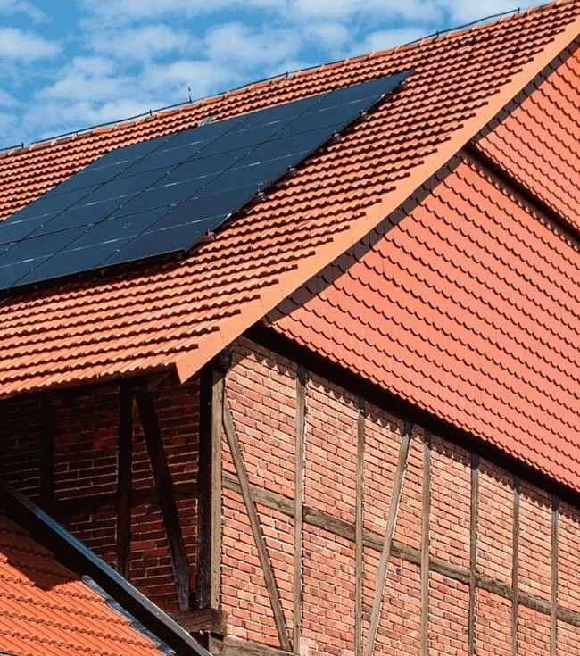 PV-Anlage Backsteinhaus
