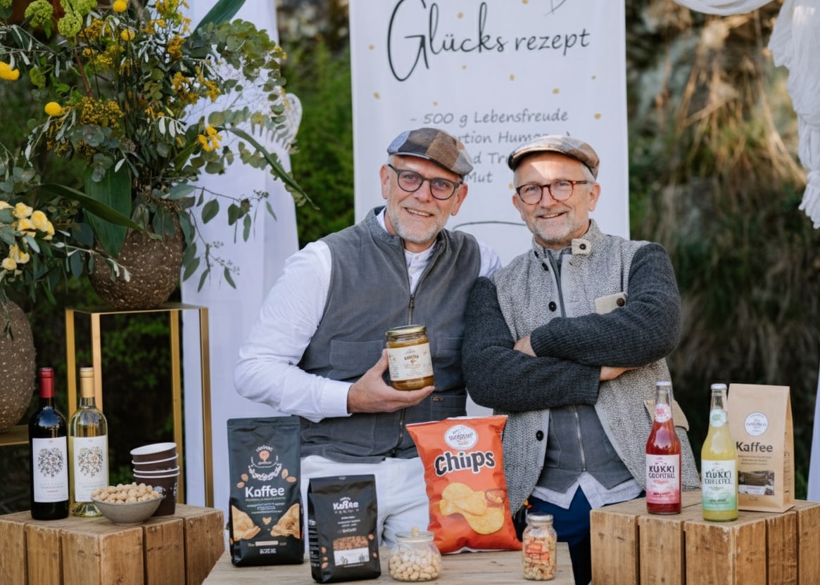 Produkte am Hof alla Cava: Links zu sehen: Thorsten Rausch, rechts zu sehen: Ingmar Laimer.