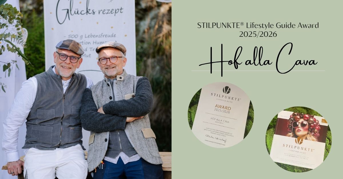 STILPUNKTE® Lifestyle Guide Award 2025/2026 für den Hof alla Cava
